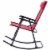 Costway Folding Zero Gravity Rocking Chair Rocker Porch Outdoor Patio Headrest Red Perspective: right