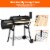 Costway Outdoor BBQ Grill Charcoal Barbecue Pit Patio Backyard Meat Cooker Smoker Perspective: right