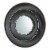 Glitzhome Round Metal Wall Mirror - Black/Gold Perspective: right