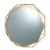 Glitzhome Deluxe Golden Octagonal Metal/Glass Wall Mirror Perspective: right