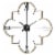 Glitzhome 31.9 Inches Large Metal Frame Wall Art Non Ticking Clock Modern Wall Clock Perspective: right