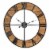 Glitzhome Farmhouse Oversized Black Wooden & Metal Wall Clock Perspective: right
