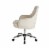 Glitzhome Velvet Gaslift Adjustable Swivel Desk Chair - Cream Perspective: right