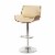 Glitzhome Adjustable Height Swivel Bar Stool - Cream Perspective: right