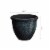 Glitzhome Oversized Faux Ceramic Round Plastic Pot Planter - Black Perspective: right
