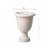 Glitzhome Oversized Faux Ceramic Goblit Shaped Plastic Planter - White Perspective: right