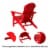 Glitzhome All-Weather Adirondack Chair - Red Perspective: right