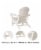 Glitzhome All-Weather Adirondack Chair - White Perspective: right