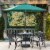 Glitzhome Aluminium Self Tilt Market Patio Umbrella - Dark Green Perspective: right