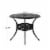 Glitzhome Cast Aluminium Patio Garden Round Dining Table- Black Perspective: right
