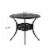 Glitzhome Cast Aluminium Patio Garden Round Dining Table- Black Perspective: right