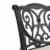Glitzhome Cast Aluminium Dining Chairs with Beige Cushions Set Perspective: right