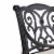 Glitzhome Cast Aluminium Dining Chairs with Beige Cushions Set Perspective: right