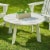 Glitzhome Outdoor 5-Piece Rust-Proof HDPE Adirondack Chair Set with Round Side Table, White Perspective: right