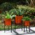 Glitzhome Modern Metal Plant Stands - Black/Orange Perspective: right
