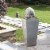 Glitzhome Ceramic Sphere Pedastal Outdoor Fountain - Ivory Perspective: right