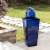 Glitzhome Ceramic Sphere Pedestal Fountain - Blue Perspective: right