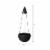 Glitzhome Plastic Hanging Planter - Black Perspective: right