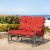 Glitzhome Outdoor Garden Patio Loveseat - Red Perspective: right