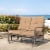 Glitzhome Outdoor Patio Garden Loveseat Glider Chair - Tan Perspective: right