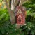 Glitzhome Hanging Distressed Wooden Cottage Birdhouse - Red Perspective: right