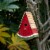 Glitzhome Hanging Wooden Watermelon Decorative Garden Birdhouse Perspective: right