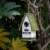 Glitzhome Hanging Wooden Green Roof Decorative Garden Birdhouse Perspective: right