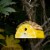 Glitzhome Hanging Wooden Lemon Decorative Garden Birdhouse - Yellow/White Perspective: right