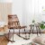 Glitzhome Accent Table and Bamboo Rocking Chair Set Perspective: right