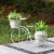 Glitzhome Metal Bicycle Plant Stand - White Perspective: right