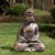 Glitzhome Meditating Buddha Garden Statue Perspective: right