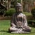 Glitzhome Meditating Zen Buddha Statue Figurine , 22.75 Inch , Rustproof Faux Bronze Perspective: right