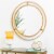 Glitzhome Oversized Glam Metal Round Wall Mirror - Gold Perspective: right
