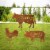 Glitzhome Farmhouse Metal Rustic Silhouette Yardstake Wall Decor Perspective: right