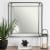 Glitzhome 29.5 x 29.5 Inch Square Metal Wall Mirror, Silver Perspective: right