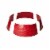 Glitzhome Christmas Red Hammered Metal Tree Collar Perspective: right