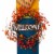 Glitzhome 42 Inch Tall Fall Lighted Wooden Scarecrow Porch Decor with Wreath Perspective: right