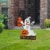 Glitzhome 32 Inch Tall Lighted Halloween Metal Ghost Yard Stake or Hanging Decor Perspective: right