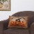 Glitzhome 18 Inch Length Faux Burlap Happy Halloween Pumpkin Pillow Perspective: right