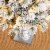 Glitzhome 4 Feet Pre-Lit Flocked Pine Faux Christmas Porch Tree with 100 Warm White Lights Perspective: right