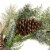Glitzhome Flocked Pinecone & Antler Wreath with Warm White LED Lights Perspective: right