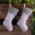 Glitzhome Two Pack 21 Inch Length White Fleece with Christmas Tree and Snowflake Stocking Perspective: right