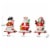 Glitzhome 6.5 Inch Tall Set of Three Resin Santa, Snowman, Penguin Stocking Holder Perspective: right