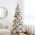 Glitzhome 7.5 Feet Flocked Layered Spruce Faux Christmas Tree with 350 Warm White Lights Perspective: right