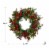 Glitzhome 24 Inch Diameter Ornament Berry Holly Pine Wreath With Lights Perspective: right