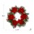 Glitzhome Poinsettia Pinecone Wreath with Lights Perspective: right