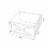 Glitzhome Washed Wood Tree Collar - White Perspective: right