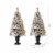 Glitzhome Set of Two 4 Feet Pre-Lit Pine Faux Christmas Porch Tree with 100 Warm White Lights Perspective: right