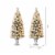 Glitzhome Two Pack 5 Feet Flocked Pine Faux Christmas Porch Tree with 150 Warm White Lights Perspective: right