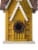 Glitzhome Outdoor Bird House Yellow 11.93 H Distressed Texture Perspective: right
